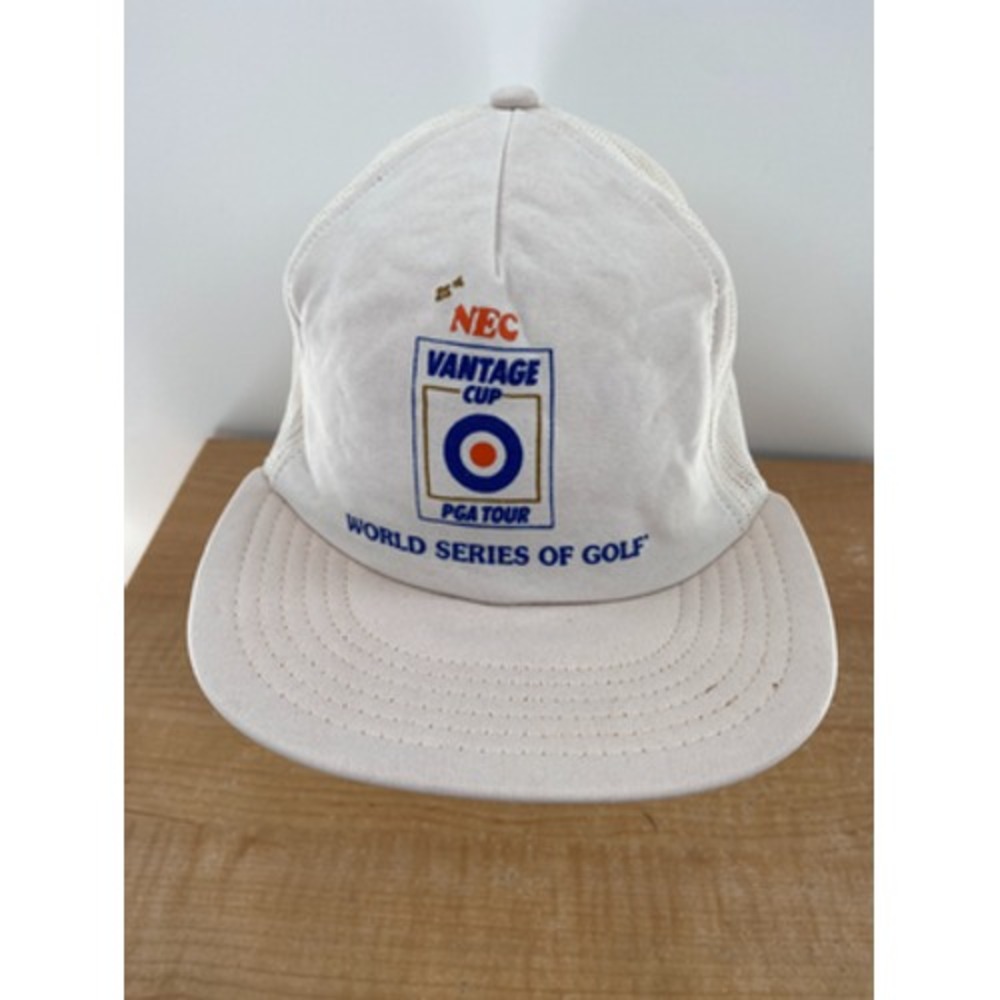 NEC Vantage Cup World Series of Golf PGA Men's Adjustable Mesh Trucker Hat Cap